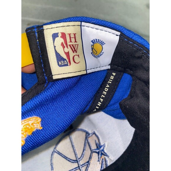Golden State Warriors Mitchell & Ness NBA Snapback Hat 2Tone Hardwood Cap Retro - Picture 4 of 4